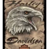 Ande Rooney Harley Davidson® Rugged Eagle Card Embossed Tin Sign, 2011391 Home