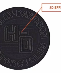 Global Products Harley-Davidson® Embroidered 3D Forged Circle Emblem Patch, 8 X 8 In. EM324304 Decals & Patches