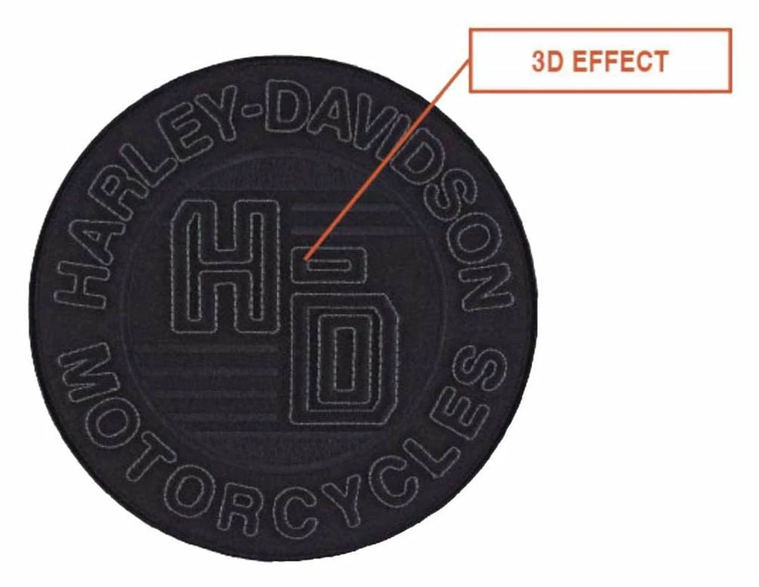 Global Products Harley-Davidson® Embroidered 3D Forged Circle Emblem Patch, 8 X 8 In. EM324304 Decals & Patches 3 Global Products Harley-Davidson® Embroidered 3D Forged Circle Emblem Patch, 8 X 8 In. EM324304 Decals & Patches