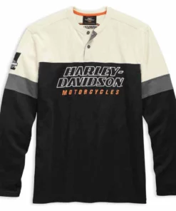 Harley-Davidson® Men's H-D Racing Long Sleeve Colorblocked Henley. 99167-19VM