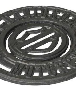 Ace Branded Harley-Davidson® Bar & Shield Logo Durable Cast Iron Trivet W/ Removable Coaster