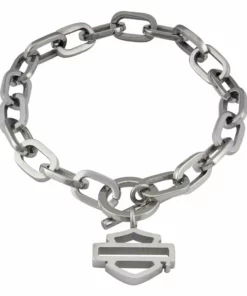 MOD Jewelry & Watches Harley-Davidson® Men's Bike Chain ID Bracelet, Stainless Steel HSB0071
