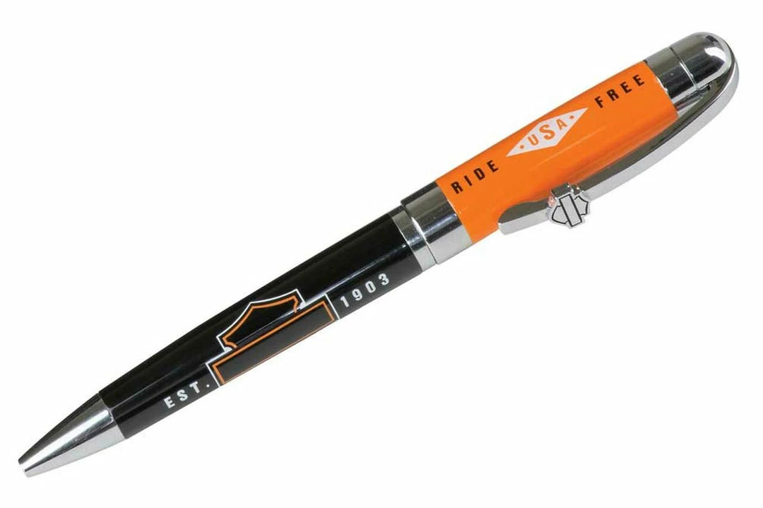 Harley-Davidson® Ride Free Black Ink Pen W/ Orange Gift Box, HDL-20115 3 Harley-Davidson® Ride Free Black Ink Pen W/ Orange Gift Box, HDL-20115