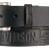 American Accessories Men's Belts & Buckles Harley-Davidson® Men's Embossed Crosswind Leather Belt, Black HDMBT11334-BLK