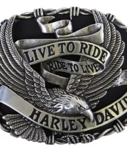 American Accessories Men's Belts & Buckles Harley-Davidson® Men's Breezer Belt Buckle, Polished Silver Finish