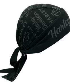 Global Products Harley-Davidson® H-D Script Polyester Headwrap - Black & Gray HW34830 Accessories