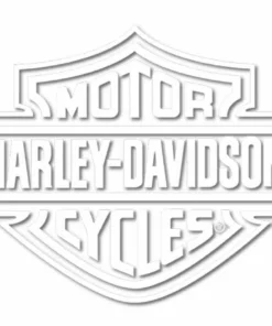 Chroma Harley-Davidson® White Bar & Shield Die Cutz Window Decal CG4311 Decals & Patches