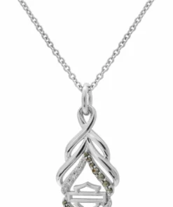 MOD Jewelry Harley-Davidson®Salt & Pepper Twist Necklace, Sterling Silver, HDN0418