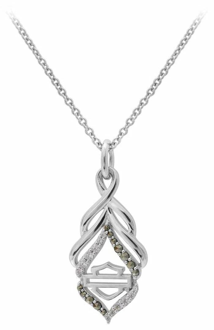 MOD Jewelry Harley-Davidson®Salt & Pepper Twist Necklace, Sterling Silver, HDN0418 3 MOD Jewelry Harley-Davidson®Salt & Pepper Twist Necklace, Sterling Silver, HDN0418