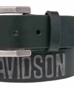 American Accessories Men's Belts & Buckles Harley-Davidson® Men's Embossed Highway To Hell Leather Belt, Black HDMBT10853-BLK