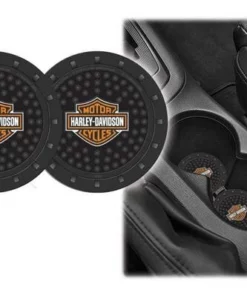 Plasticolor Harley-Davidson® Bar & Shield Car Drink Holder Coaster, Set Of 2 Auto & Garage