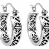 MOD Harley-Davidson® Women's Earrings, Aztec Bar & Shield Hoops - Silver, HDE0371