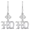 MOD Harley-Davidson® Old English Script B&S Drop Earrings, HDE0475