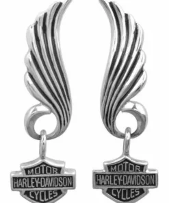MOD Harley-Davidson® Women's Little Wing Bar & Shield Post Dangle Earrings HDE0270 Jewelry