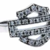MOD Harley-Davidson® Women's Bling Bar & Shield Outline Ring - Sterling Silver, HDR0378