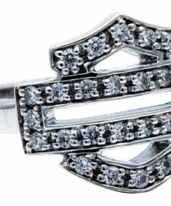 MOD Harley-Davidson® Women's Bling Bar & Shield Outline Ring - Sterling Silver, HDR0378