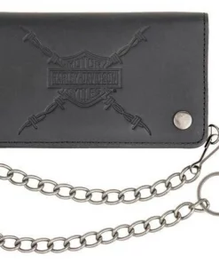 American Accessories Harley-Davidson® Men's Danger Zone Genuine Leather Biker Wallet