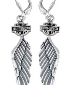 MOD Harley-Davidson® Bar & Shield Winged Dangle Earrings, HDE0126
