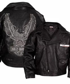 SGI Kids Harley-Davidson® Big & Little Boys' Upwing Eagle Biker Pleather Jacket, 0386074