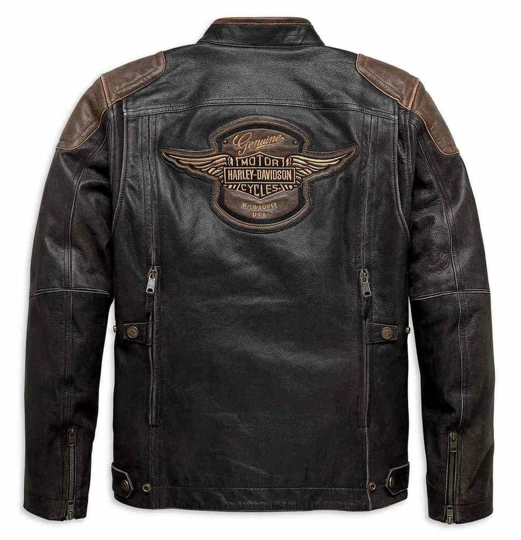 Harley-Davidson® Men's Triple Vent System Trostel Leather Jacket, 98053-19VM Jackets & Vests 4 Harley-Davidson® Men's Triple Vent System Trostel Leather Jacket, 98053-19VM Jackets & Vests