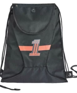 Athalon Harley-Davidson® #1 Logo Sling Backpack, Sport Cloth Drawstring Bag - Black/Rust Backpacks
