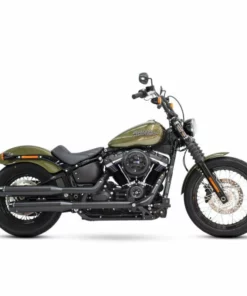 Rhinehart Rinehart® Black 3.5" Slip-On Mufflers Black Tips 2018-Later FLDE & FLHC, 500-1210 Pipes