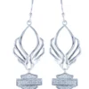MOD Jewelry Harley-Davidson® B&S W/ Pierced Wings Drop Earrings, HDE0413
