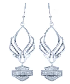 MOD Jewelry Harley-Davidson® B&S W/ Pierced Wings Drop Earrings, HDE0413