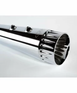 Cary Faas® 4 1/2" Chrome Double Fluted Megaphone Tapered Mufflers Pipes