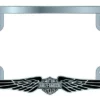 Plasticolor Harley-Davidson® Wing Bar & Shield Motorcycle License Plate Frame, Premium Metal