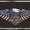 Chroma Harley-Davidson® Patriotic Eagle Stamped Metal Front License Plate, CG55000