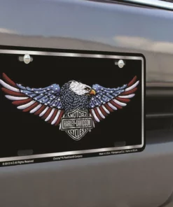 Chroma Harley-Davidson® Patriotic Eagle Stamped Metal Front License Plate, CG55000