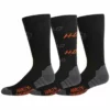 Wolverine Harley-Davidson® Men's 3-Pack Design Performance Crew Riding Socks, Black