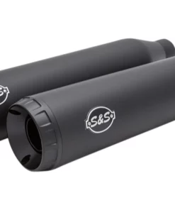 Parts Unlimited Pipes S & S Cycle® Grand National Mufflers - Ceramic Black