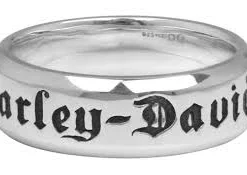 MOD Jewelry & Watches Harley-Davidson® Men's .925 Silver Couple's Band Ring, Size 10, HDR0216