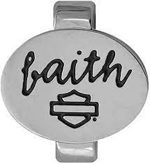 MOD Harley-Davidson® Women's Stainless Steel Small Faith Rally Charm, HSC0112 Jewelry
