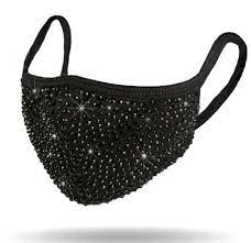 TAW Gear® Black Diamond Bling Face Mask, FM1222-BLK Facemasks