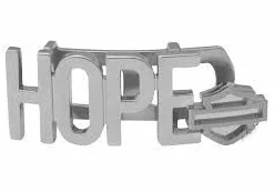 MOD Harley-Davidson® Women's Stainless Steel Hope Rally Plate, Silver, HSP0102