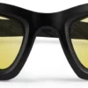 Epoch® Eyewear Black Padded Motorcycle Goggles With Yellow Lenses, EE3198 Sunglasses & Goggles