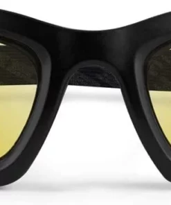 Epoch® Eyewear Black Padded Motorcycle Goggles With Yellow Lenses, EE3198 Sunglasses & Goggles