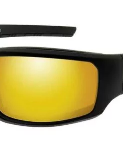 Wiley X Sunglasses & Goggles Harley-Davidson® Men's Baffle Sunglasses, Orange Mirror Lenses/Matte Black Frames