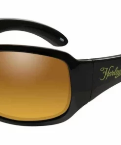 Wiley X Harley-Davidson® Women's Catwalk Sunglasses, Gold Lenses & Black Frames HACTW15