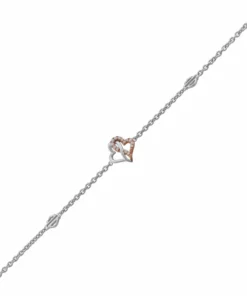 MOD Harley-Davidson® Women's Infinity Twist & Heart Bracelet, White/Rose Gold