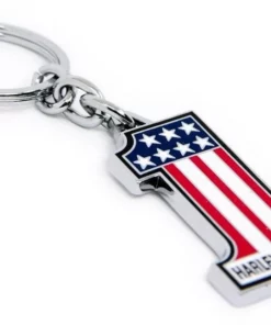 Plasticolor $5 & Under Harley-Davidson® RWB #1 Logo Enamel Key Chain, 4321