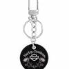 Baron & Baron Harley-Davidson® Bar & Shield W/ Roses UV Print Keychain, HDKY409 Auto & Garage