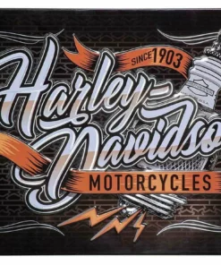 Ande Rooney Harley-Davidson® Rectangle Tin Sign, Embossed Spark Plug Design, 15.75 X 12 Inch HDL-15532