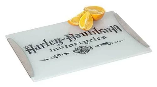 Ace Branded Harley-Davidson® Motorcycle Tempered Glass Cutting Board W/ Handles HDL-18504