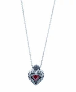 MOD Jewelry Harley-Davidson® Winged Heart W/ Red Crystal Necklace, HDN0345