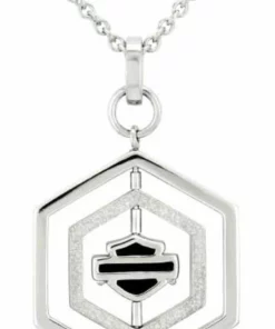 MOD Harley-Davidson® Bar & Shield Spinner Necklace, Sterling Silver, HDN0437 Jewelry