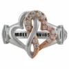 MOD Harley-Davidson® Women's Infinity Twist & Heart Ring, White/Rose Gold 1 MOD Harley-Davidson® Women's Infinity Twist & Heart Ring, White/Rose Gold